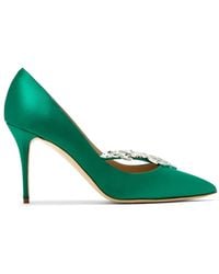 Manolo Blahnik - Nadira Crystal-Embellished Pumps - Lyst