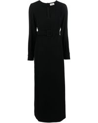 P.A.R.O.S.H. - V-neck Belted Maxi Dress - Lyst