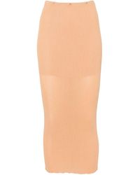 Alberta Ferretti - Ribbed-Knit Midi Skirt - Lyst