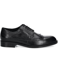BOSS - Perforated Leather Lace-Up Shoes - Lyst