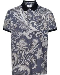 Etro - Paisley-Print Polo Shirt - Lyst