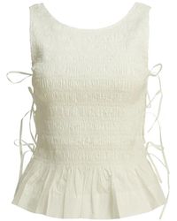 Ganni - Neutrals Tops - Lyst