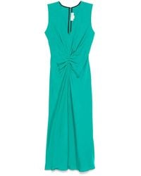 Victoria Beckham - Sleeveless Gathered Midi Dress - Lyst