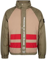 Supreme - X Stone Island Reversible "olive" Down Jacket - Lyst