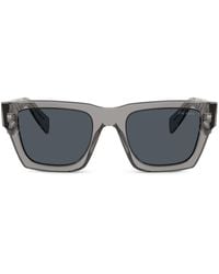 Prada - Sonnenbrille Mit Eckigem Gestell - Lyst