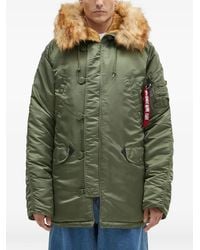 Alpha Industries - Hooded Coat - Lyst