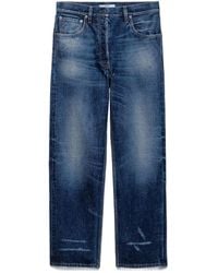 Prada - Jean Cinq Poches À Effet Délavé - Lyst