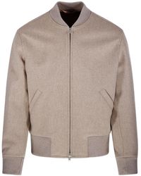 Lardini - Bomberjack Met Geribbelde Manchetten - Lyst