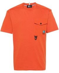 3 MONCLER GRENOBLE - Flap-pocket Cotton T-shirt - Lyst