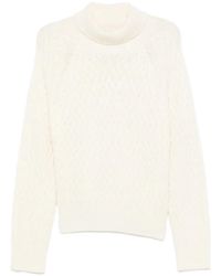 SERGIO MORETTI FIRENZE - Cable-Knit Turtleneck Sweater - Lyst