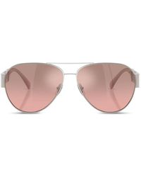 Versace - Greca Pilot-Frame Sunglasses - Lyst