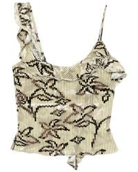 Siedres - Arla Ruffled Floral Top - Lyst