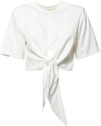 Nineminutes - Tie-Front Short-Sleeve T-Shirt - Lyst