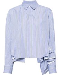 Sacai - Handkerchief-hem Striped Shirt - Lyst