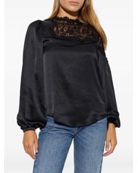 Isabel Marant - Satijnen Blouse Met Kanten Vlakken - Lyst