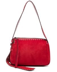 Tory Burch - Small Romy Suede Pick Stitch Shoulder Bag - Lyst