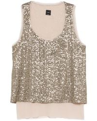 Pinko - Sequin-Embellished Layered Top - Lyst