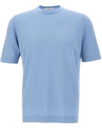 FILIPPO DE LAURENTIIS - Ribbed-Trim Crew-Neck T-Shirt - Lyst