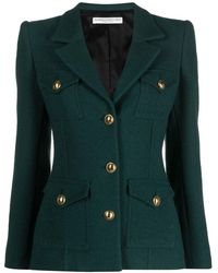 Alessandra Rich - Tweed Boucle Single-breasted Jacket - Lyst