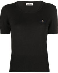 Vivienne Westwood - Bea Orb-Embroidered Knitted Top - Lyst