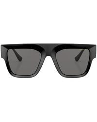 Versace - Logo-Embossed Square-Frame Sunglasses - Lyst