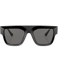 Versace - Logo-Embossed Square-Frame Sunglasses - Lyst