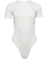 Fleur du Mal - Organic-Cotton T-Shirt Bodysuit - Lyst