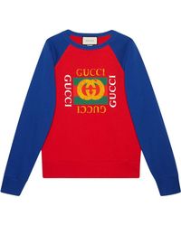 Gucci Cotton Jersey Sweatshirt With Logo - Rood