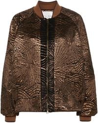 forte_forte - Laminated-Finish Bomber Jacket - Lyst