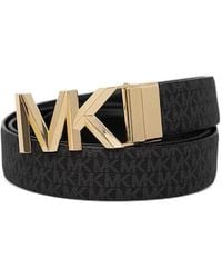 MICHAEL Michael Kors - Mk Monogram-Print Belt - Lyst
