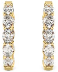 Diamond Essentials - Lab-Grown Diamond Oval Hoop Earrings - Lyst