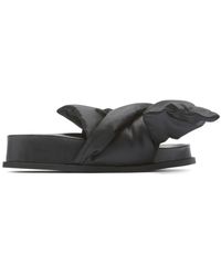N°21 - Bow Silk-satin Platform Sandals - Lyst