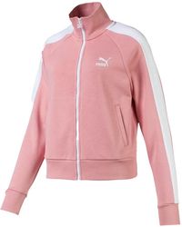 PUMA - T7 Zip Striped Sweatshirt - Lyst
