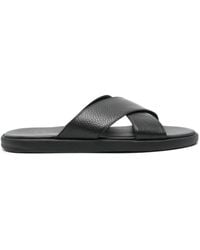 Doucal's - Open-toe Leather Slides - Lyst