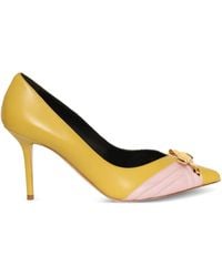 Elisabetta Franchi - Leather Bow-Detail Pumps - Lyst
