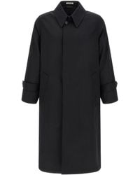 AURALEE - Gabardine Wool Trench Coat - Lyst