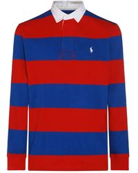 Polo Ralph Lauren - Striped Embroidered-Logo Long-Sleeved Polo-Shirt - Lyst