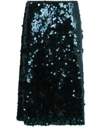 Vince - Bias Sequin-Embellished Midi Skirt - Lyst