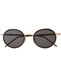 Thom Browne Occhiali da sole tondi - Nero