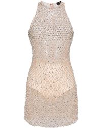 Elisabetta Franchi - Crystal-embellished Mini Dress - Lyst