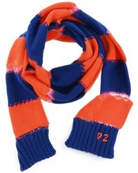 DSquared² - Striped Distressed-Effect Scarf - Lyst