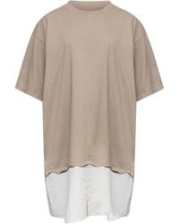 MM6 by Maison Margiela - Striped-Panel Mini T-Shirt Dress - Lyst