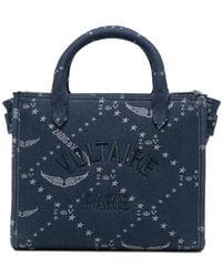 Zadig & Voltaire - Xs Angel Star-Print Denim Tote Bag - Lyst