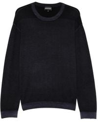Emporio Armani - Crew-Neck Virgin-Wool Sweater - Lyst