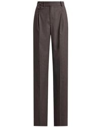 Ralph Lauren - Pleated Straight-Leg Trousers - Lyst
