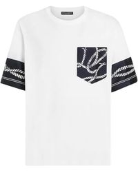 Dolce & Gabbana - Cotton T-Shirt With Marina-Print - Lyst