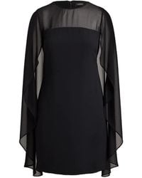 Ralph Lauren - Georgette Cape-Overlay Mini Dress - Lyst
