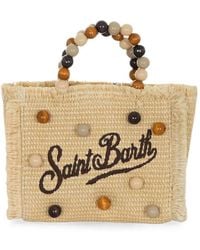 MC2 Saint Barth - Vanity Mini Bead-Embellished Tote Bag - Lyst