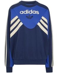 adidas - Logo-Embroidered Striped Sweatshirt - Lyst