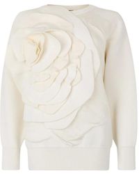 Roberto Cavalli - Maglione Con Dettaglio Tridimensionale A Fiori - Lyst